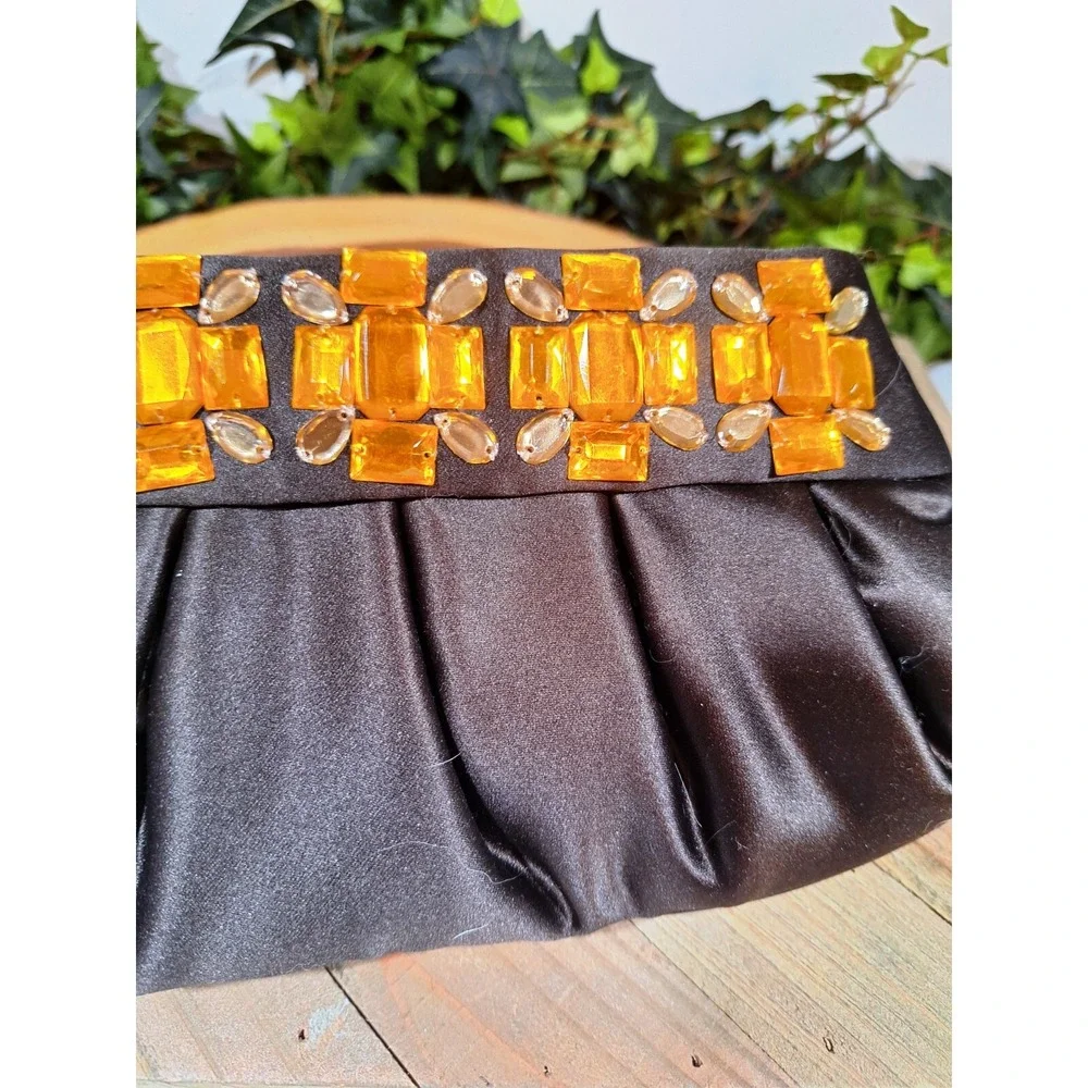 Vanessa Handbags Amber Jeweled Clutch Purse